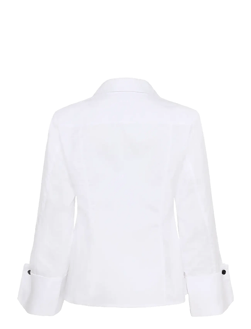 Karen By Simonsen - KBClaudia Shirt - long-sleeved shirts - bright white - 1