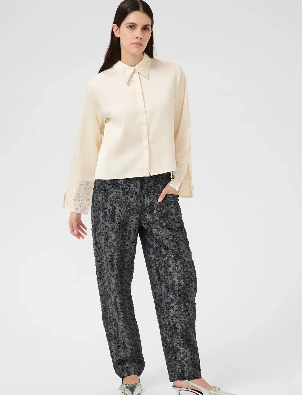 Karen By Simonsen - KBCarmen Shirt - langärmlige hemden - egret - 3