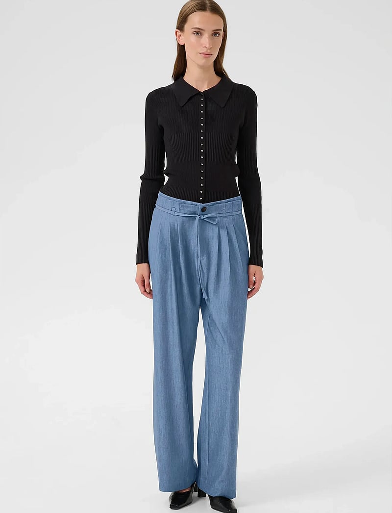 Karen By Simonsen - KBRo Solid Pants - hosen mit weitem bein - coronet blue - 3