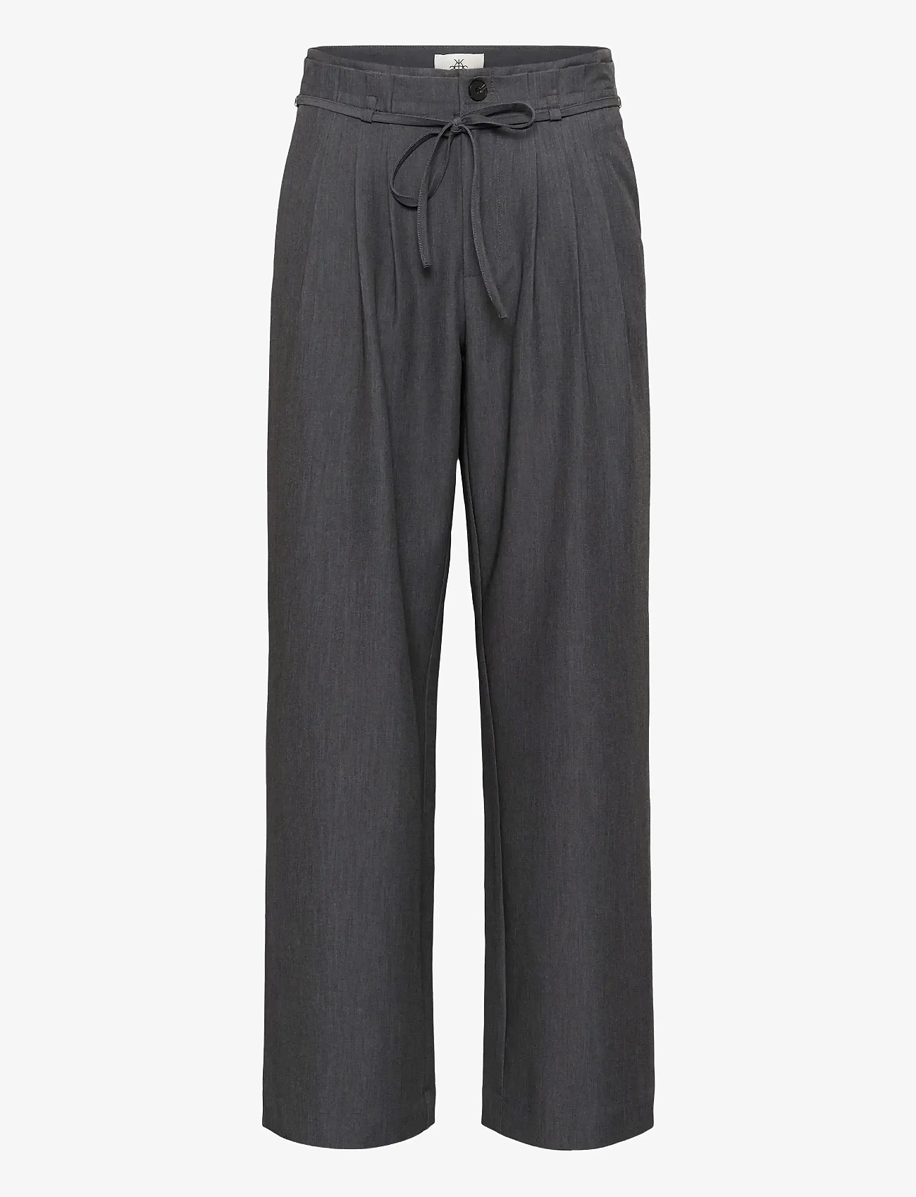 Karen By Simonsen - KBRo Solid Pants - hosen mit weitem bein - dark gray melange - 0
