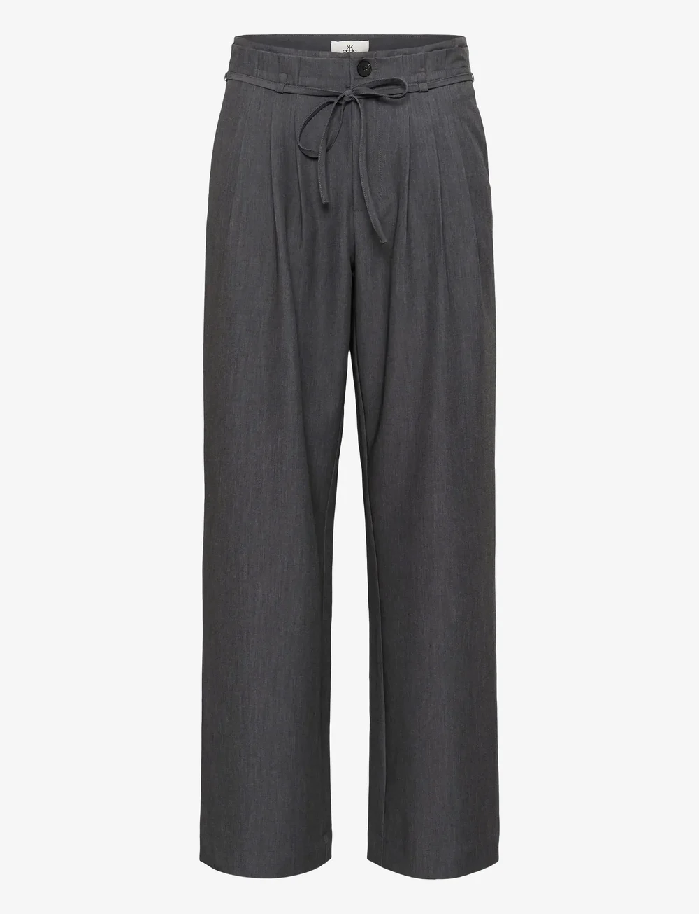 Karen By Simonsen - KBRo Solid Pants - bukser med brede ben - dark gray melange - 1