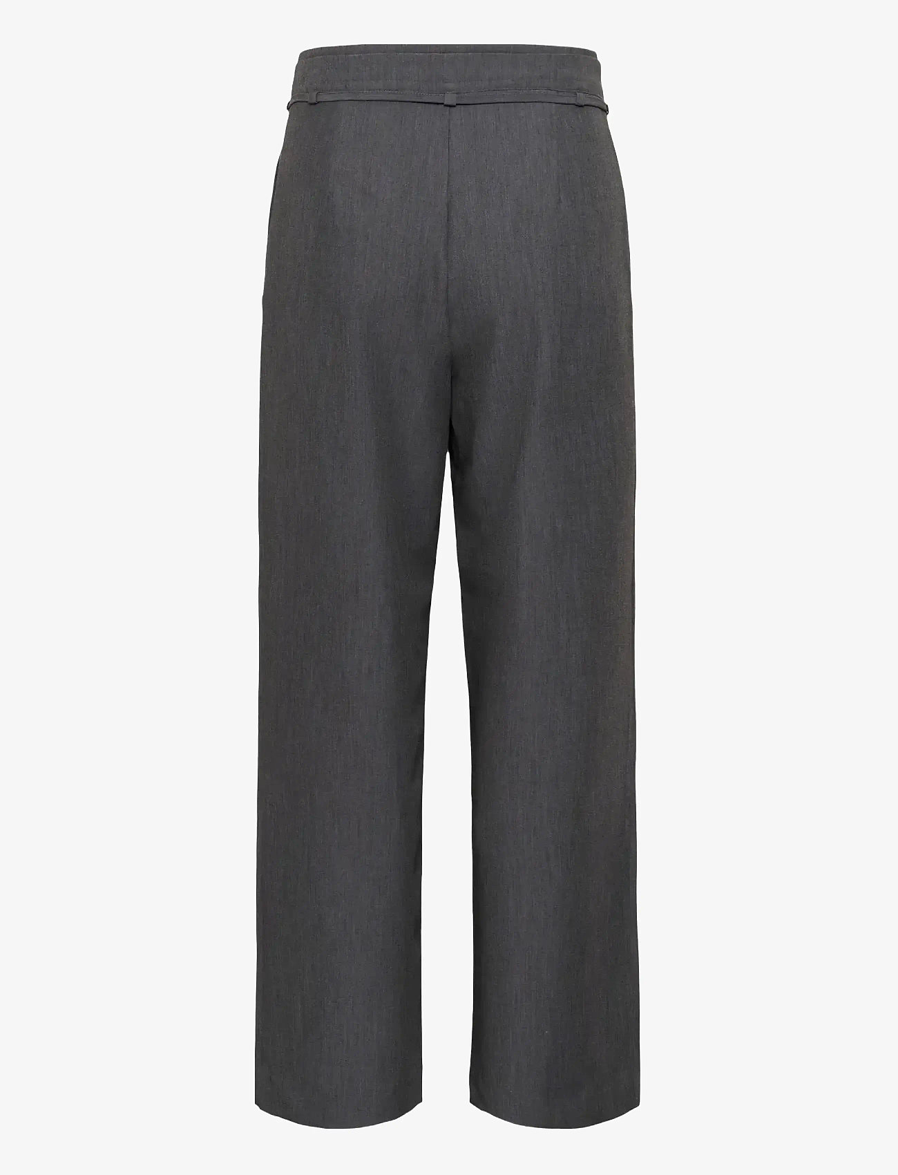 Karen By Simonsen - KBRo Solid Pants - hosen mit weitem bein - dark gray melange - 1