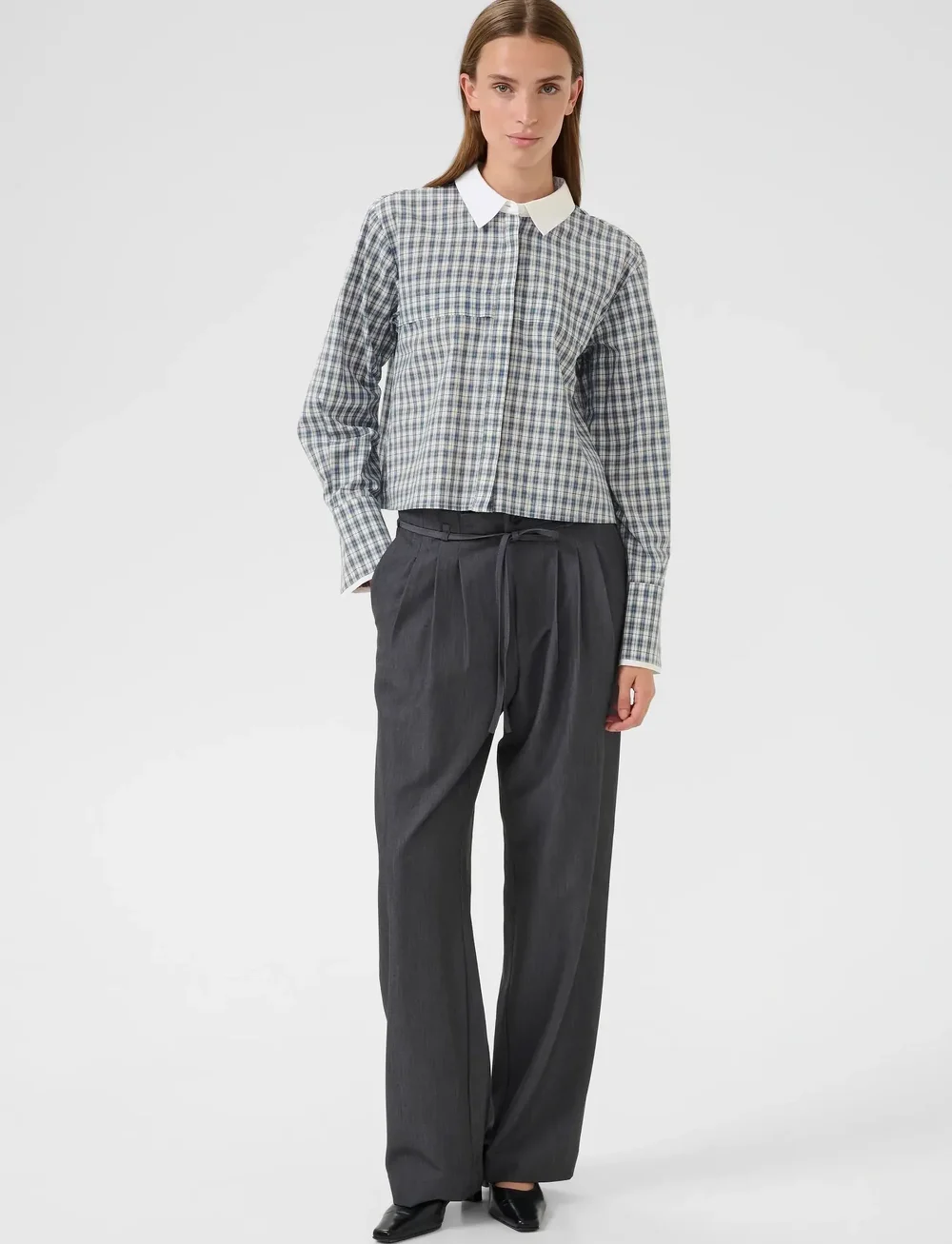 Karen By Simonsen - KBCapri Shirt - langærmede skjorter - capri check blue - 3