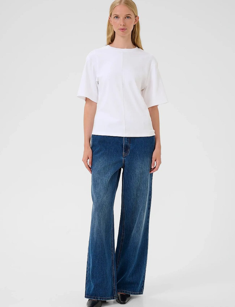 Karen By Simonsen - KBNooma Waist Tee - t-shirts - bright white - 3