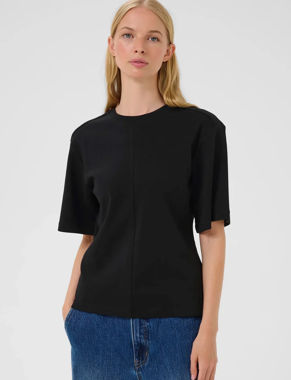 Karen By Simonsen - KBNooma Waist Tee - t-särgid - meteorite - 0