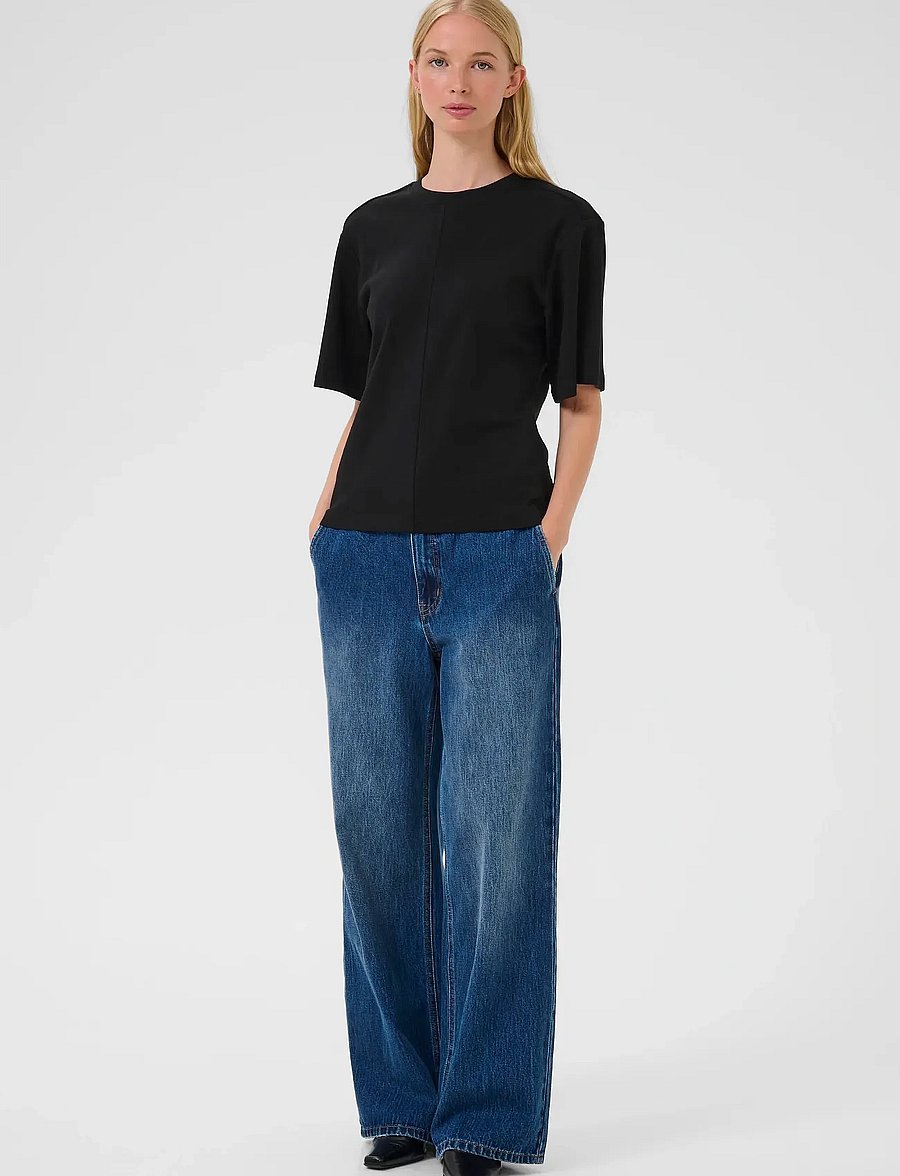Karen By Simonsen - KBNooma Waist Tee - t-shirts - meteorite - 3