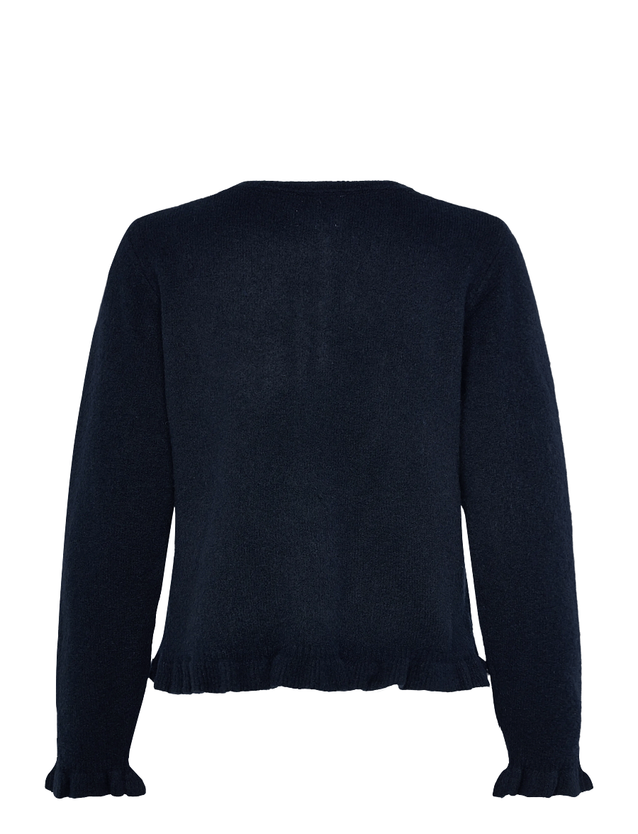 Karen By Simonsen - KBNoabelle Frill Cardigan - cardigans - inkwell - 1