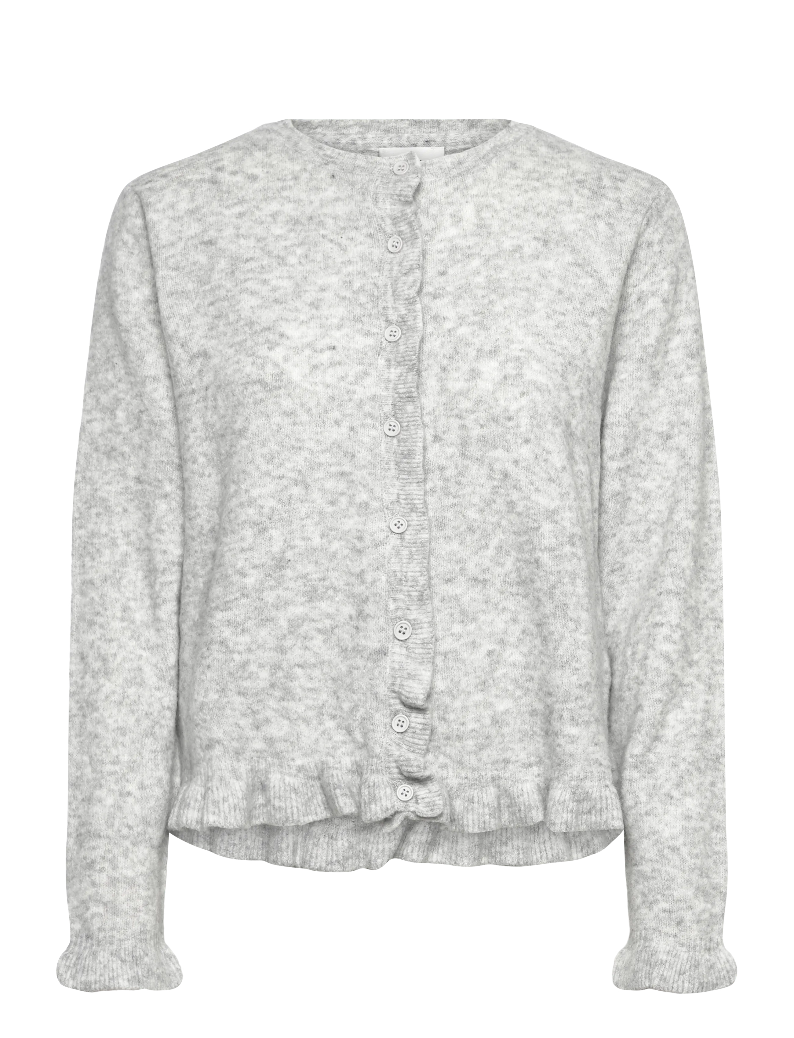 Karen By Simonsen KBNoabelle Frill Cardigan - Karen By Simonsen - OPAL GRAY MELANGE / grey