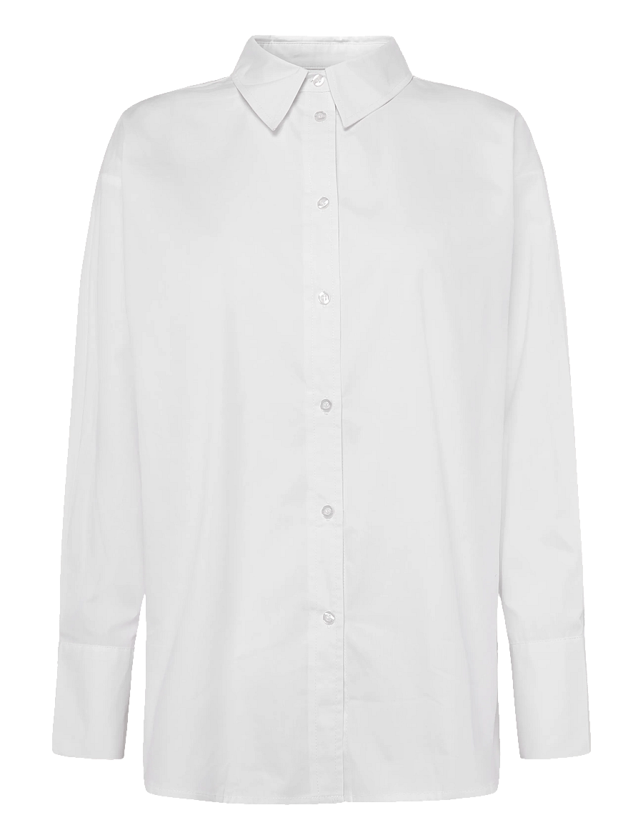 Karen By Simonsen - KBDilja Shirt - langärmlige hemden - bright white - 0