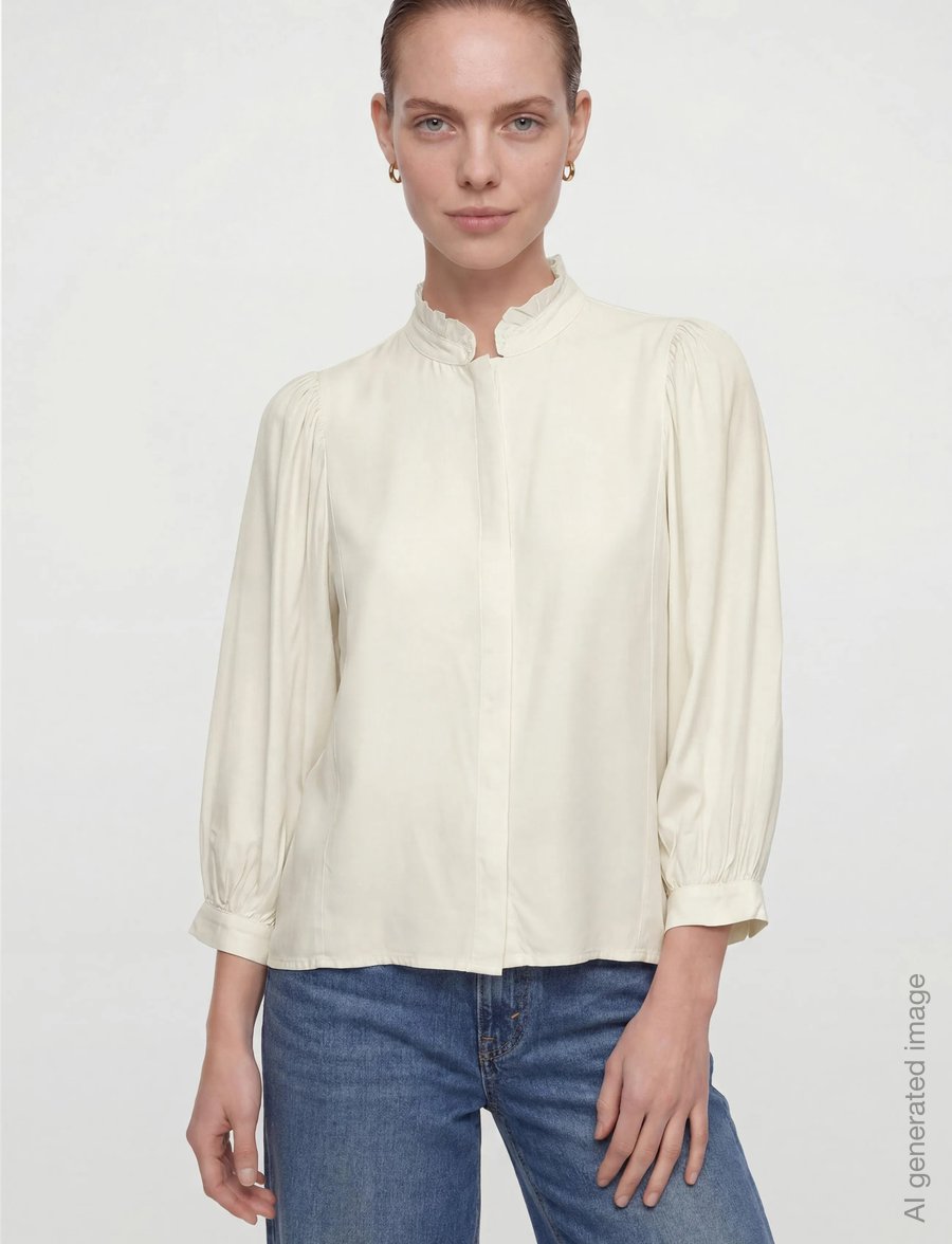 Karen By Simonsen - KBDenise Shirt - langærmede bluser - egret - 3