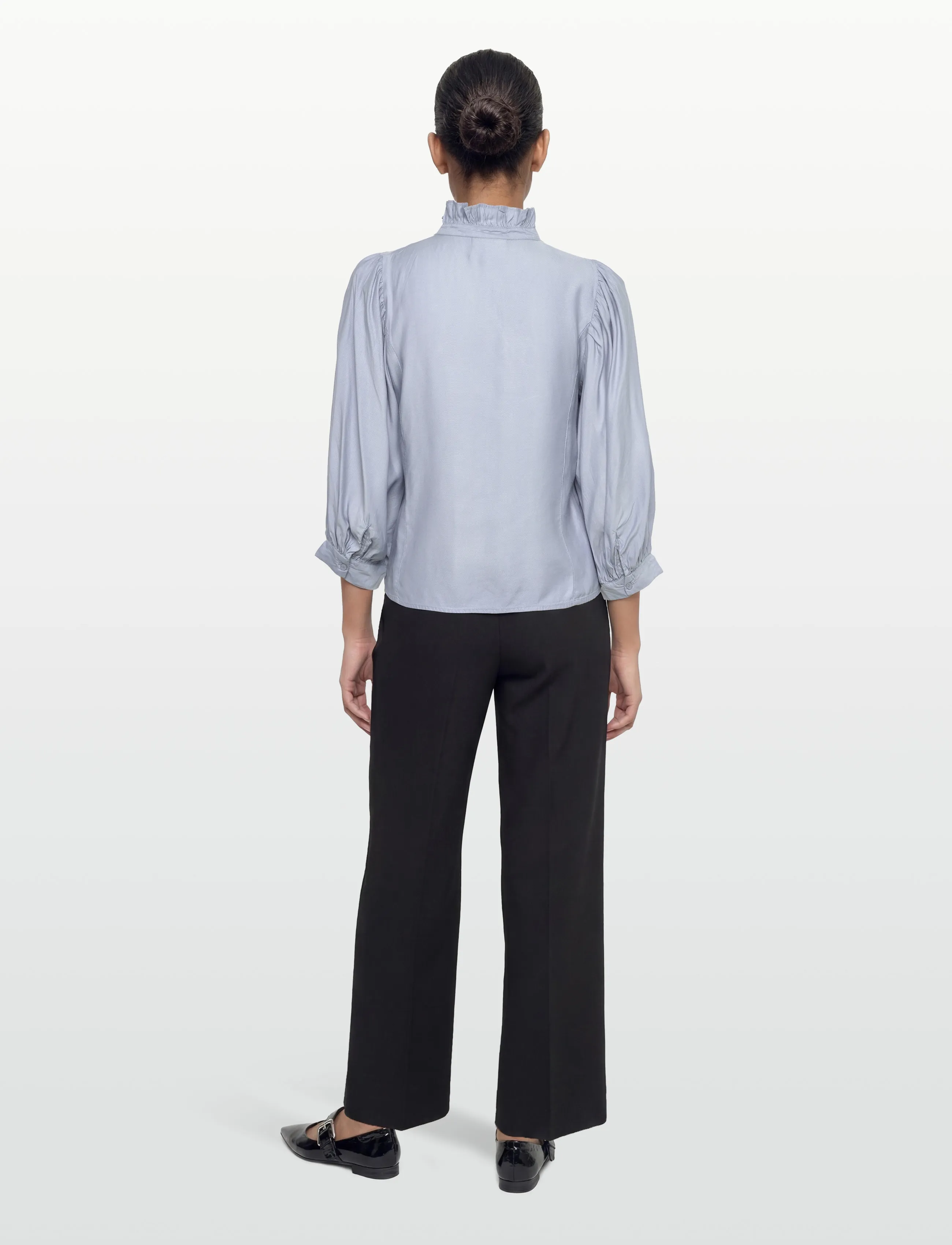 Karen By Simonsen - KBDenise Shirt - langärmlige blusen - subdued blue - 4