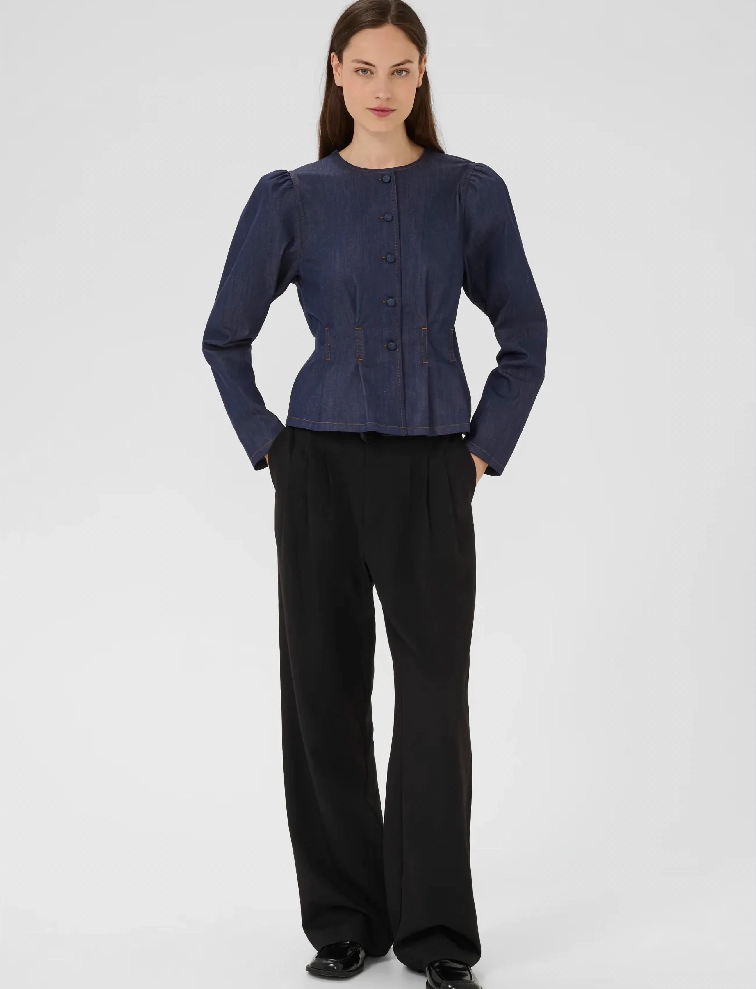 Karen By Simonsen - KBDrew Blouse - pitkähihaiset puserot - ombre blue - 3