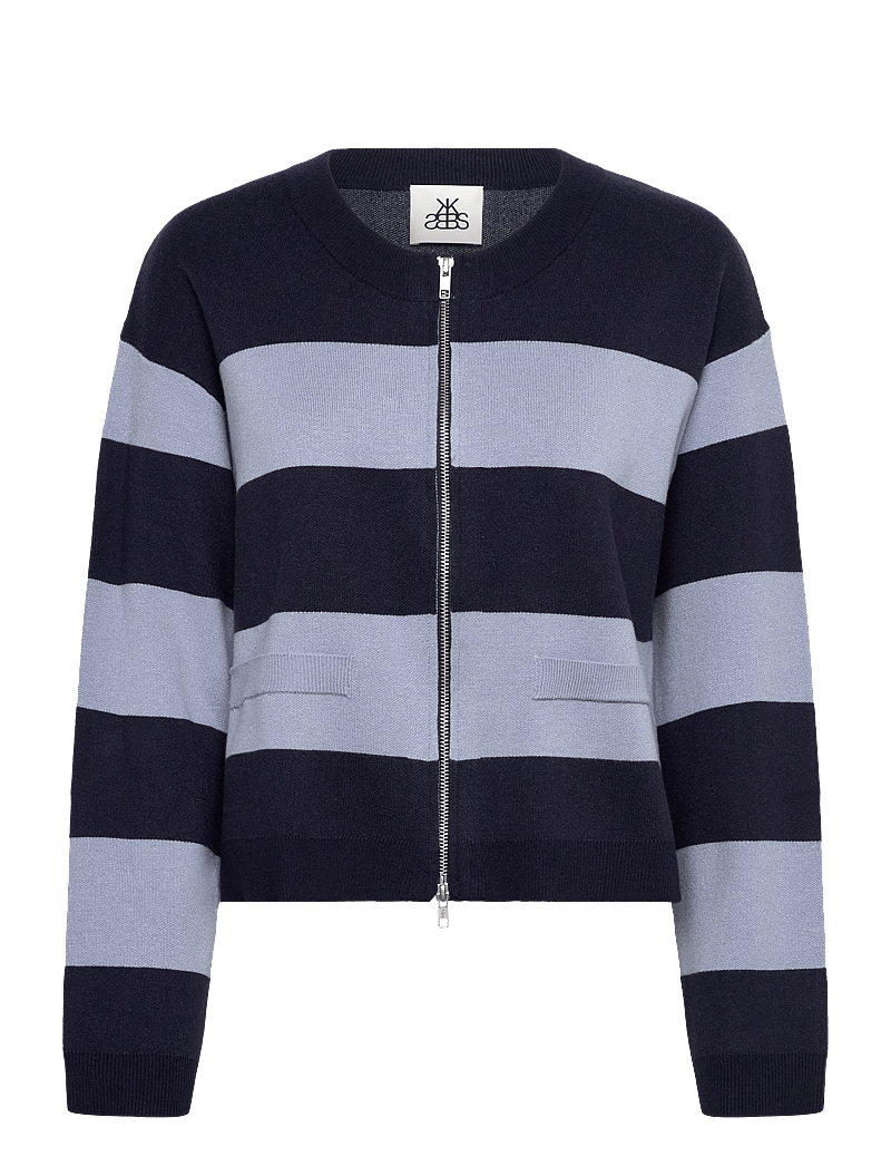 Karen By Simonsen - KBDiana Doddie Cardigan - cardigans - ombre blue stripe - 1