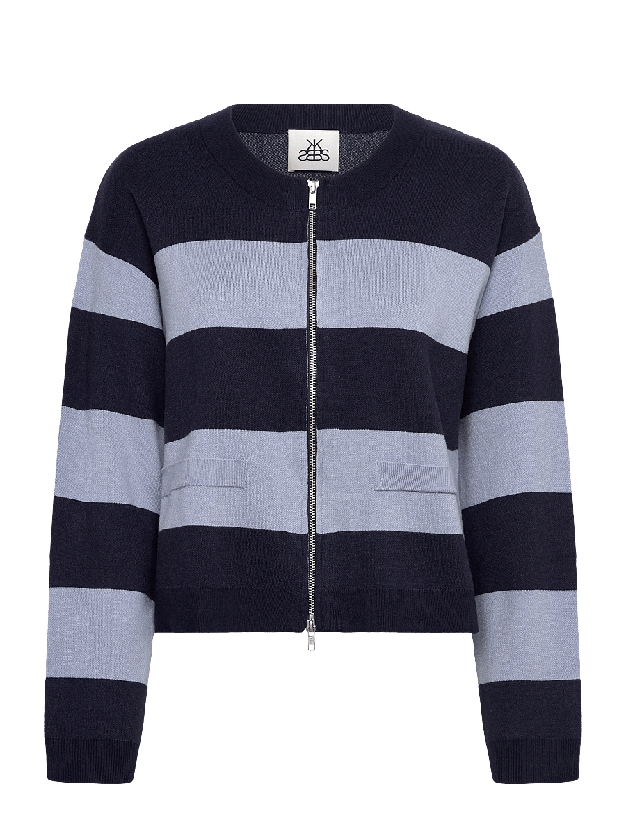 Karen By Simonsen - KBDiana Doddie Cardigan - strickjacken - ombre blue stripe - 1