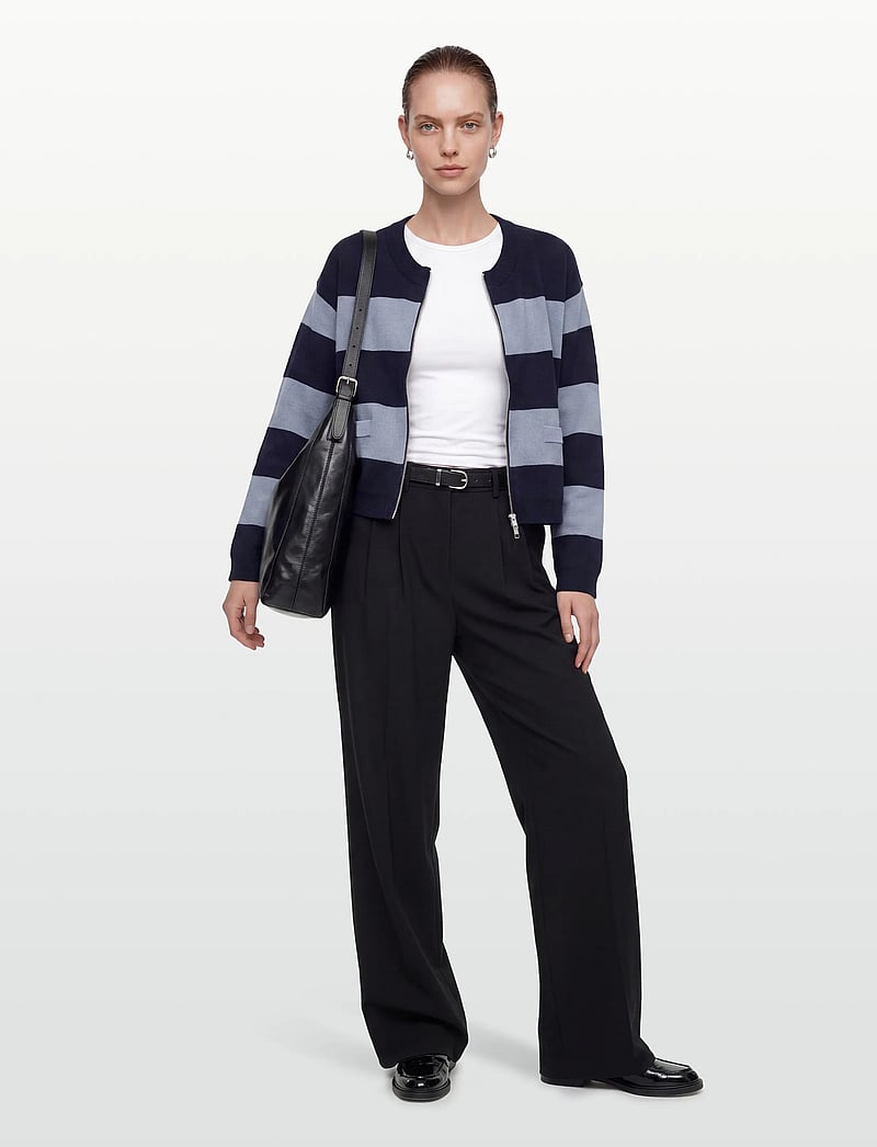 Karen By Simonsen - KBDiana Doddie Cardigan - cardigans - ombre blue stripe - 0