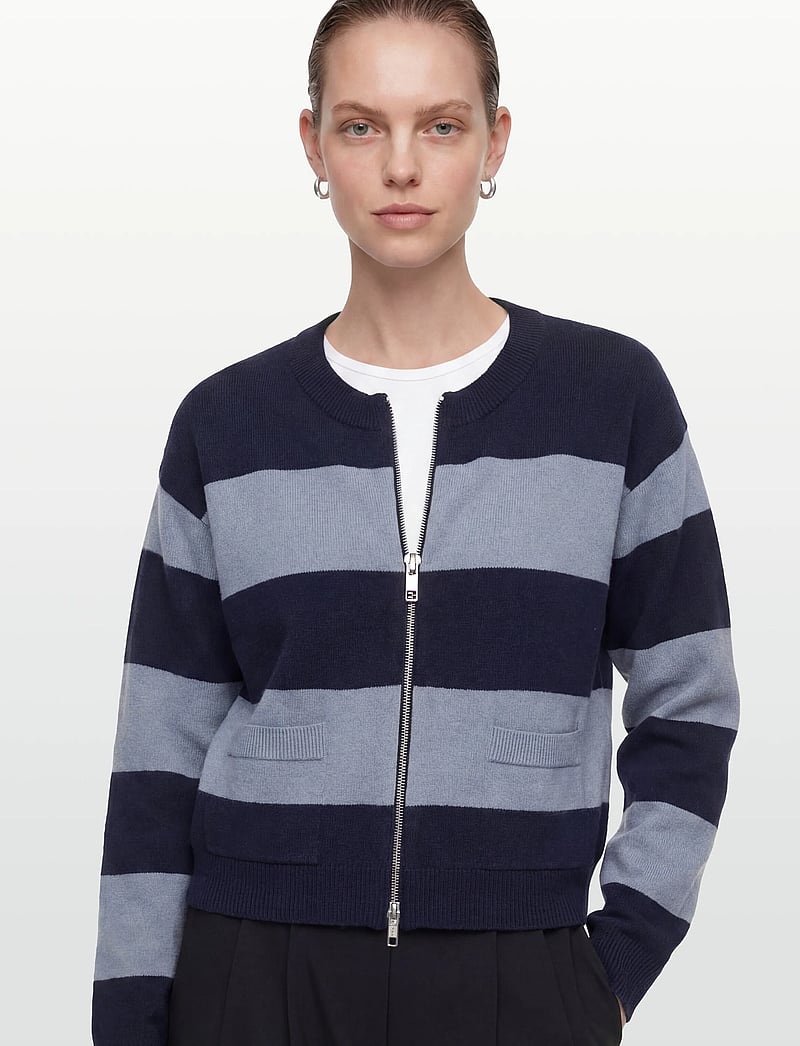 Karen By Simonsen - KBDiana Doddie Cardigan - cardigans - ombre blue stripe - 3