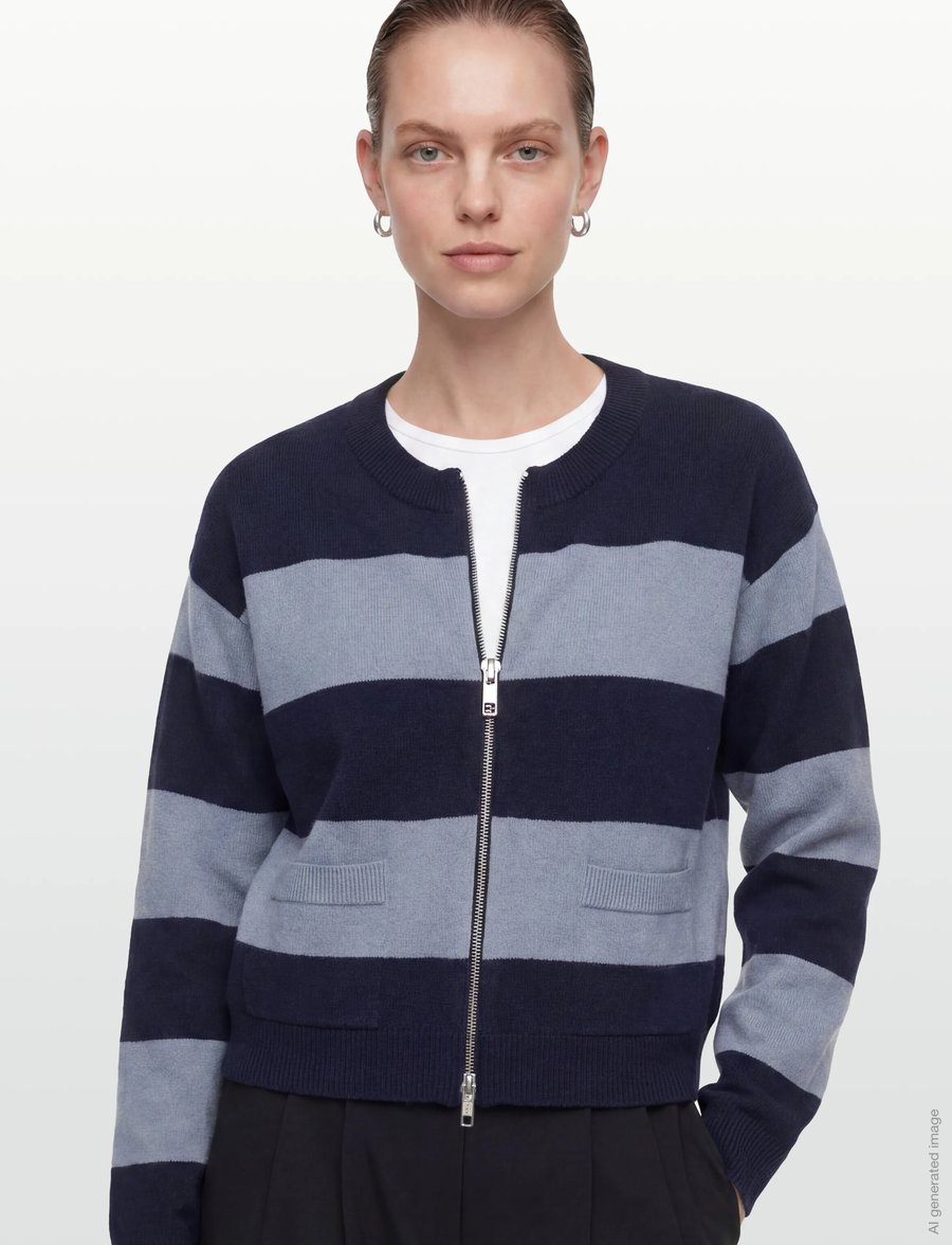 Karen By Simonsen - KBDiana Doddie Cardigan - strickjacken - ombre blue stripe - 3