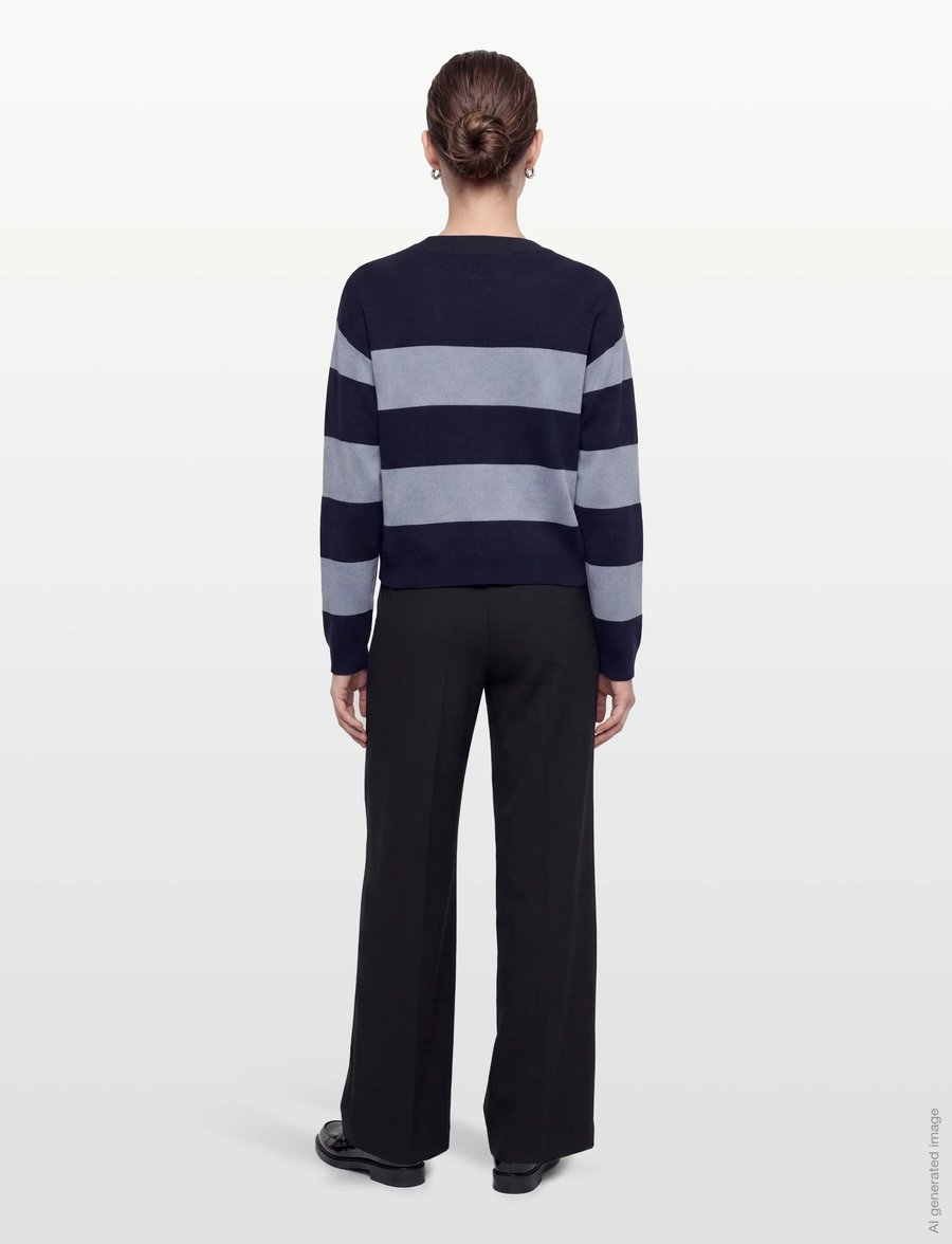 Karen By Simonsen - KBDiana Doddie Cardigan - strickjacken - ombre blue stripe - 4