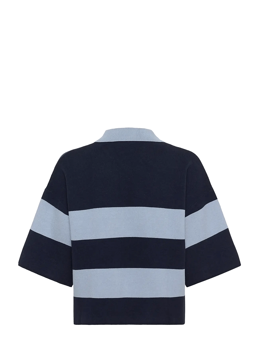 Karen By Simonsen - KBDiana Doddie Tee Polo - polosärgid - ombre blue stripe - 2