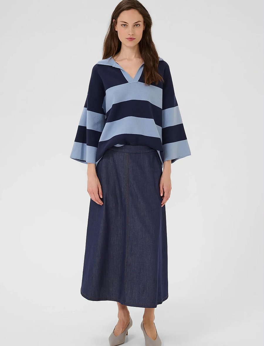 Karen By Simonsen - KBDiana Doddie Tee Polo - polosärgid - ombre blue stripe - 3