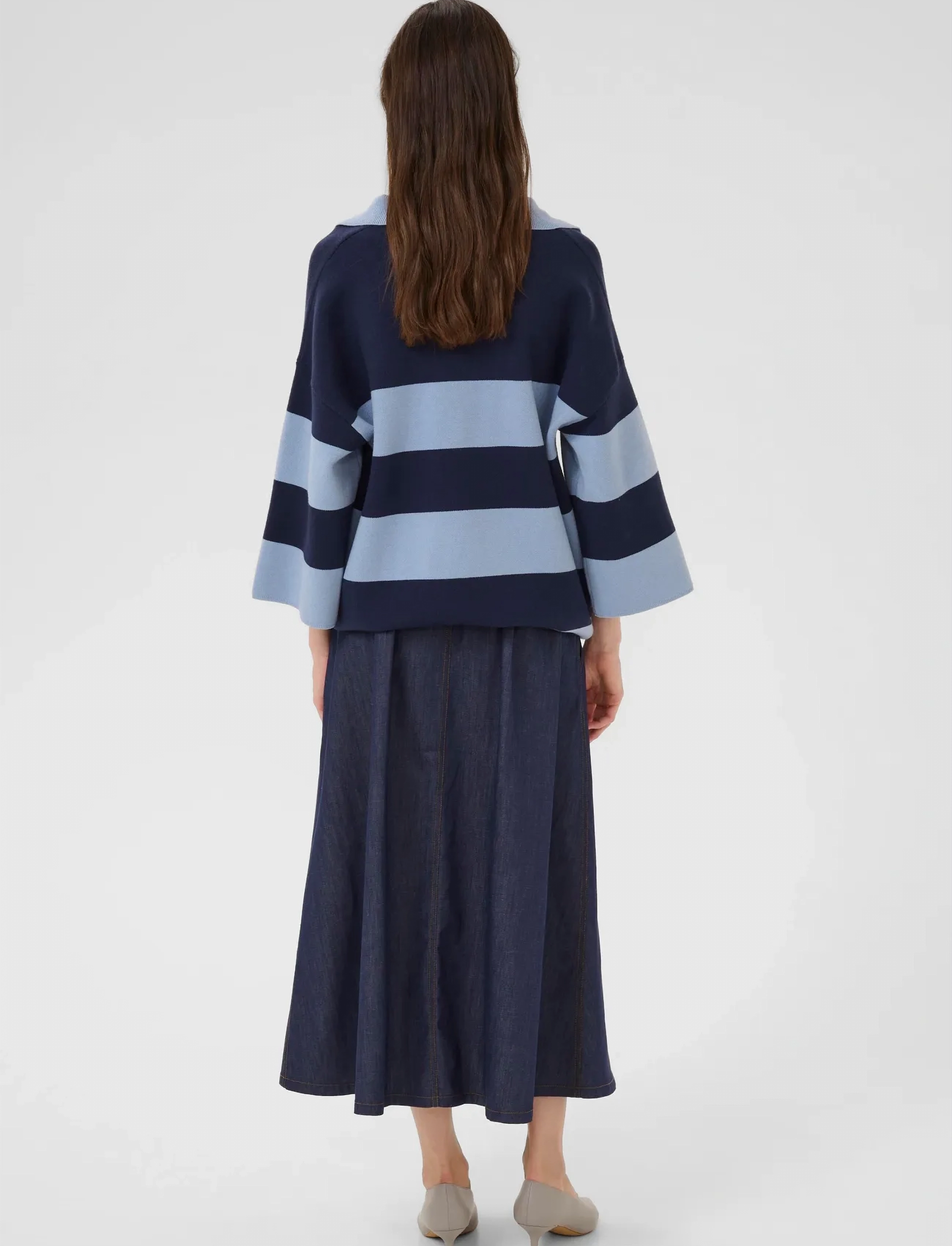 Karen By Simonsen - KBDiana Doddie Tee Polo - poloer - ombre blue stripe - 4