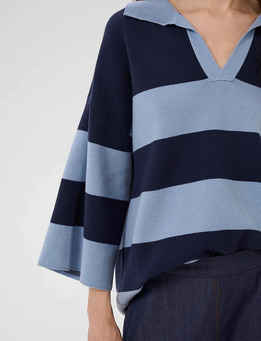 Karen By Simonsen - KBDiana Doddie Tee Polo - polosärgid - ombre blue stripe - 5