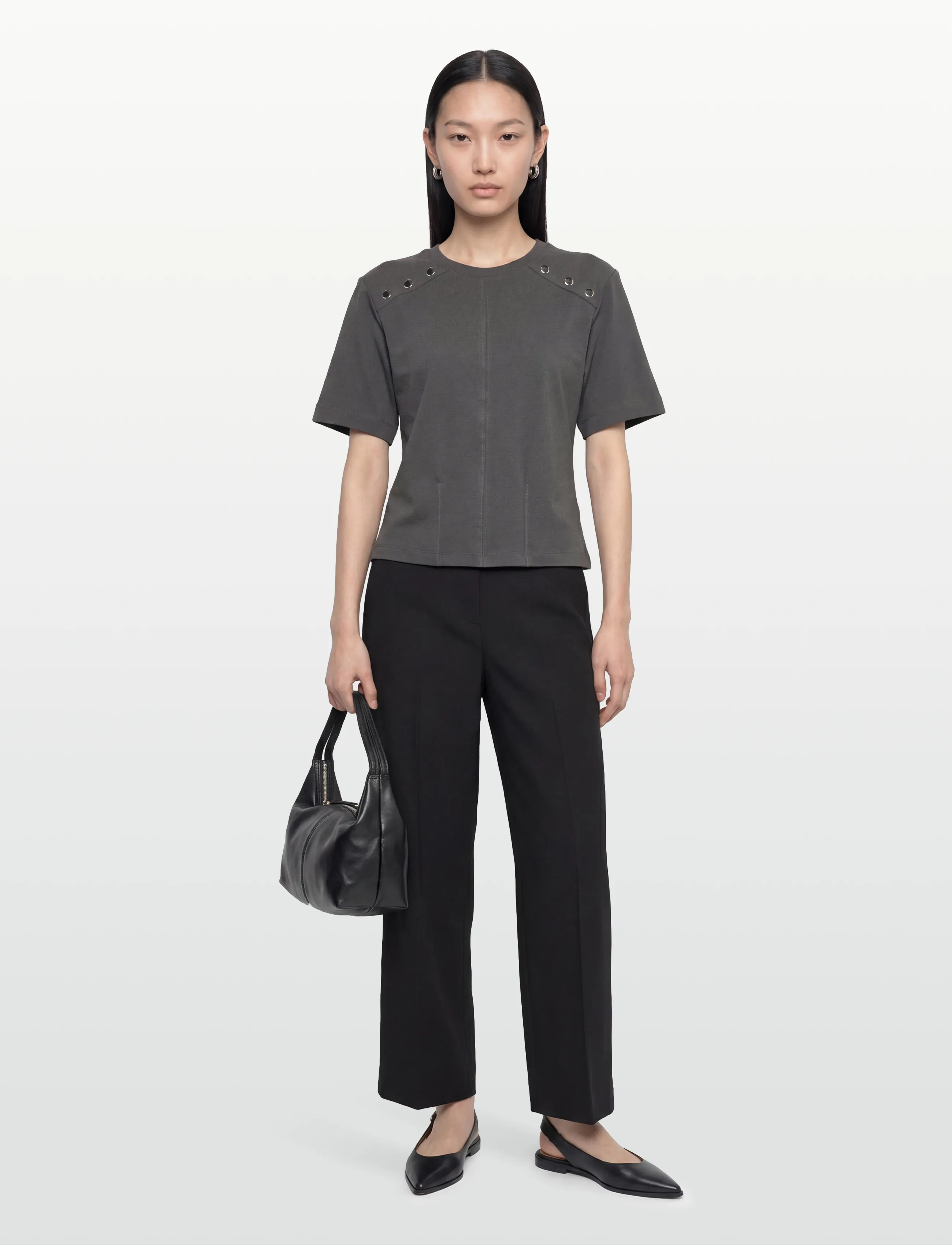 Karen By Simonsen KBDella Tee - T-shirts & Toppar - THUNDERSTORM / grey