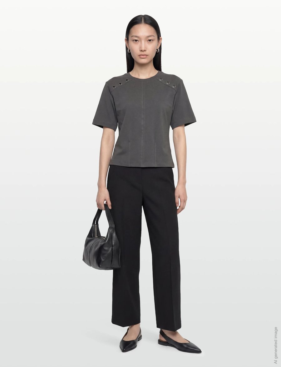 Karen By Simonsen - KBDella Tee - t-shirts - thunderstorm - 0