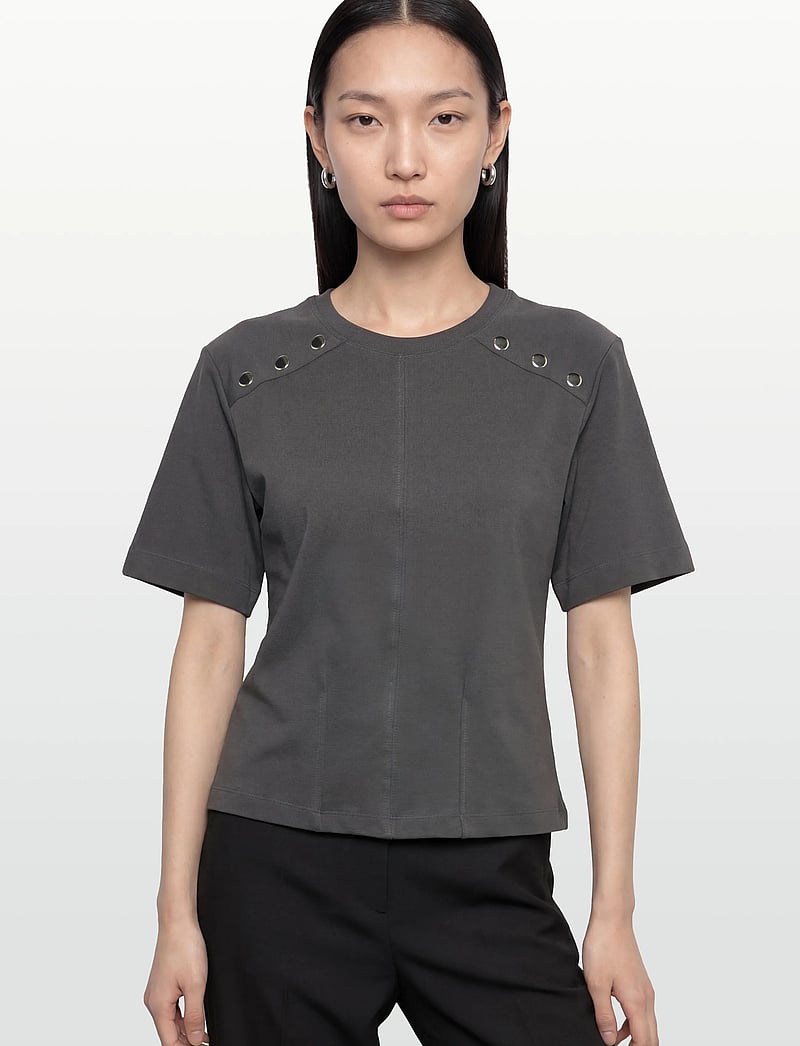 Karen By Simonsen - KBDella Tee - t-shirts - thunderstorm - 3