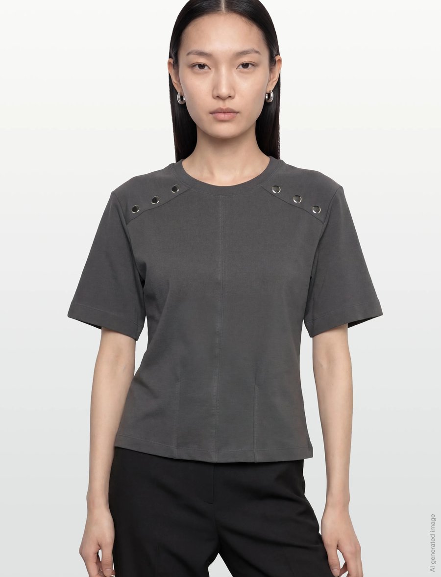 Karen By Simonsen - KBDella Tee - t-shirts - thunderstorm - 3