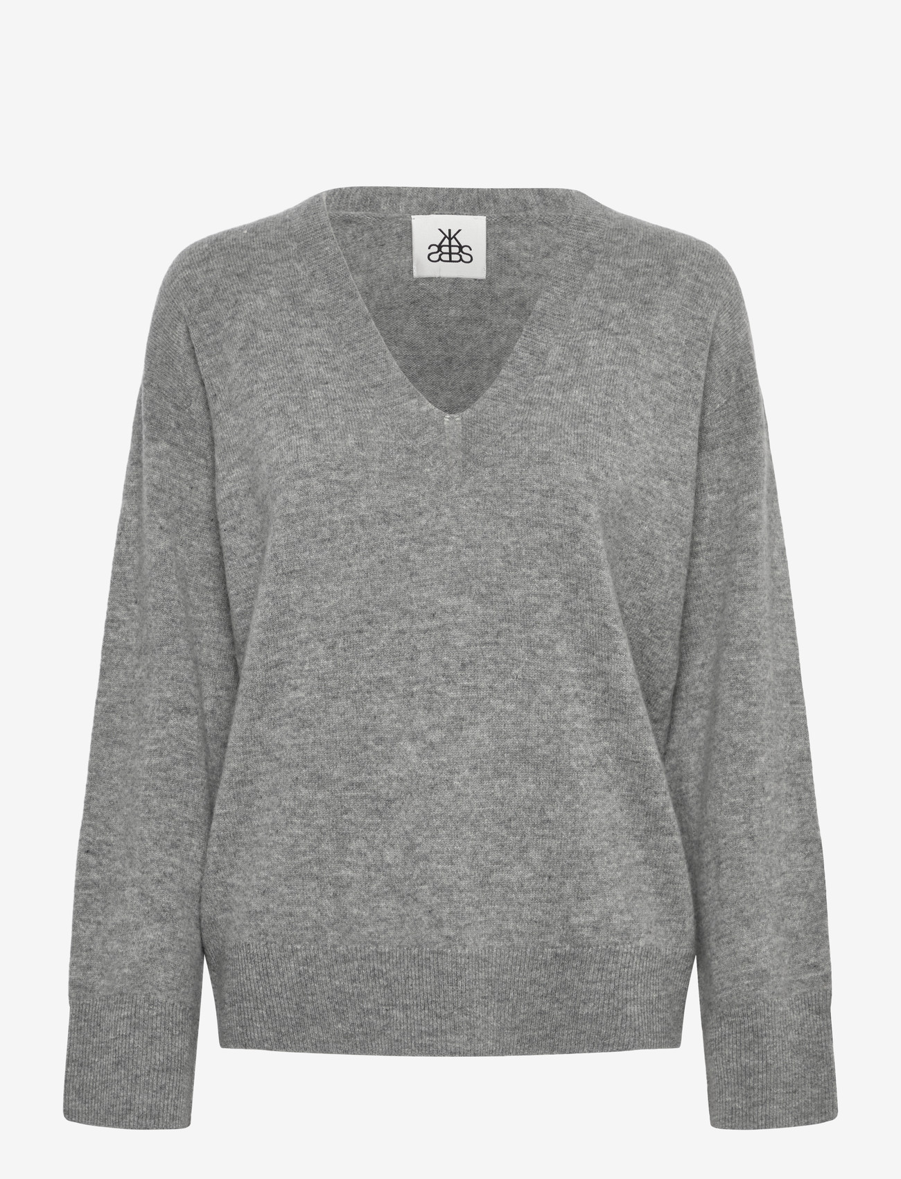 Karen By Simonsen - KBAnemone V-neck - sviitrid - medium grey melange - 1