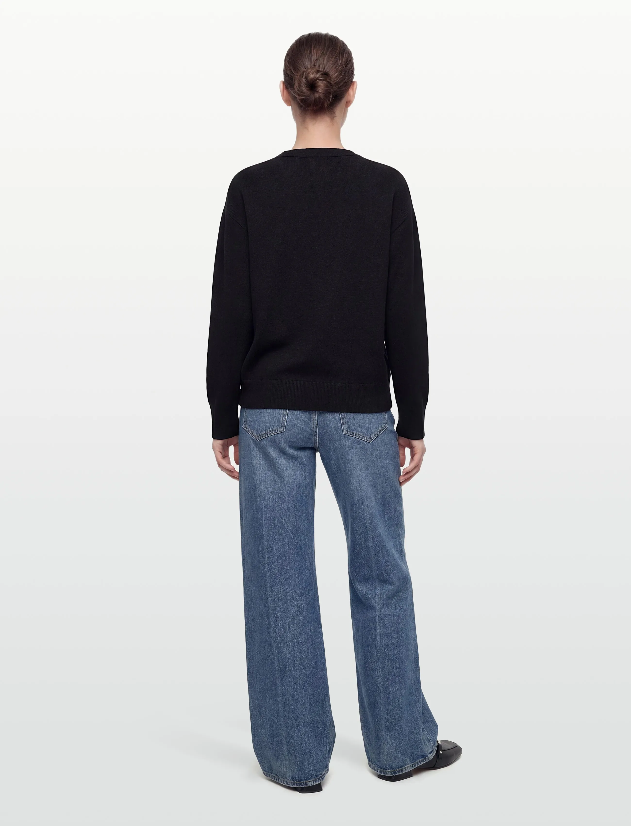 Karen By Simonsen - KBAnemone V-neck - megztiniai - meteorite - 4
