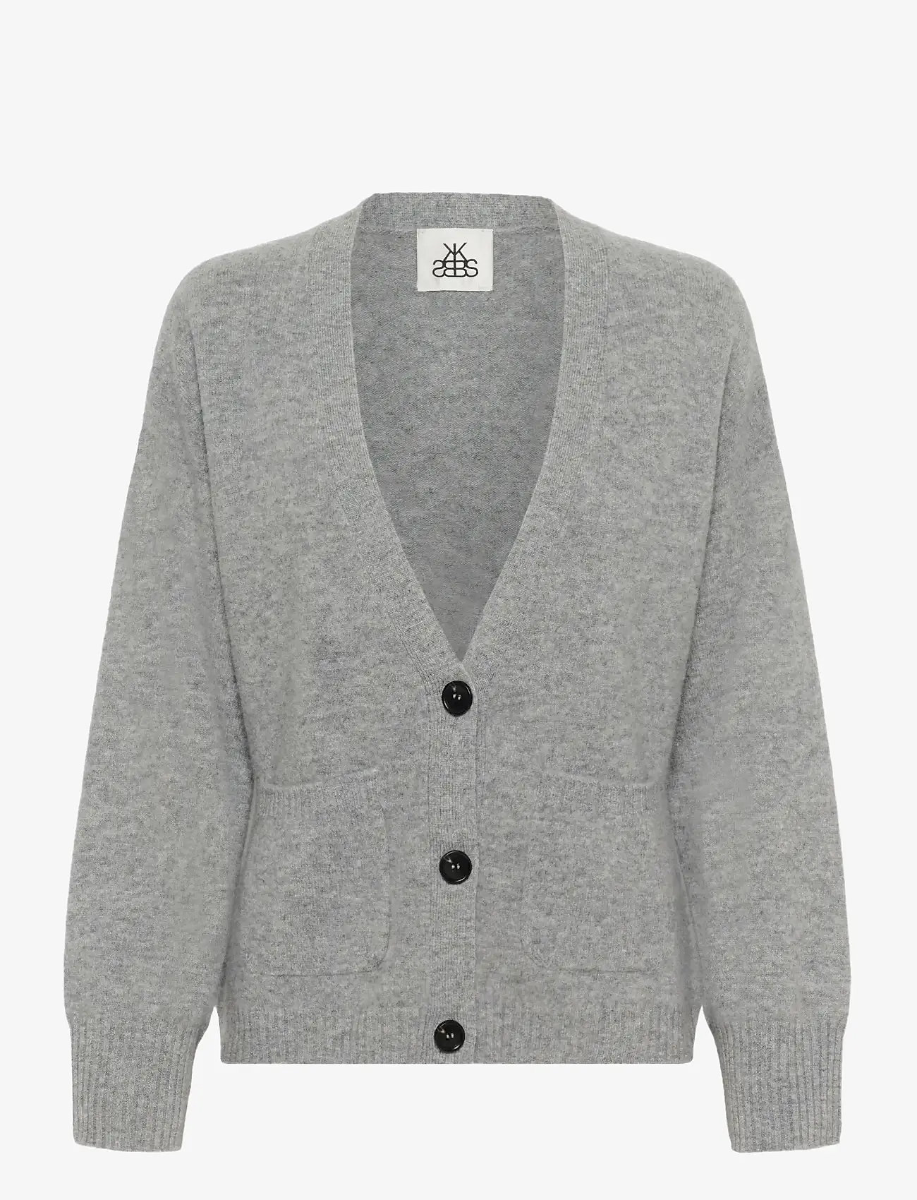Karen By Simonsen - KBAnemone Cardigan - cardigans - medium grey melange - 1