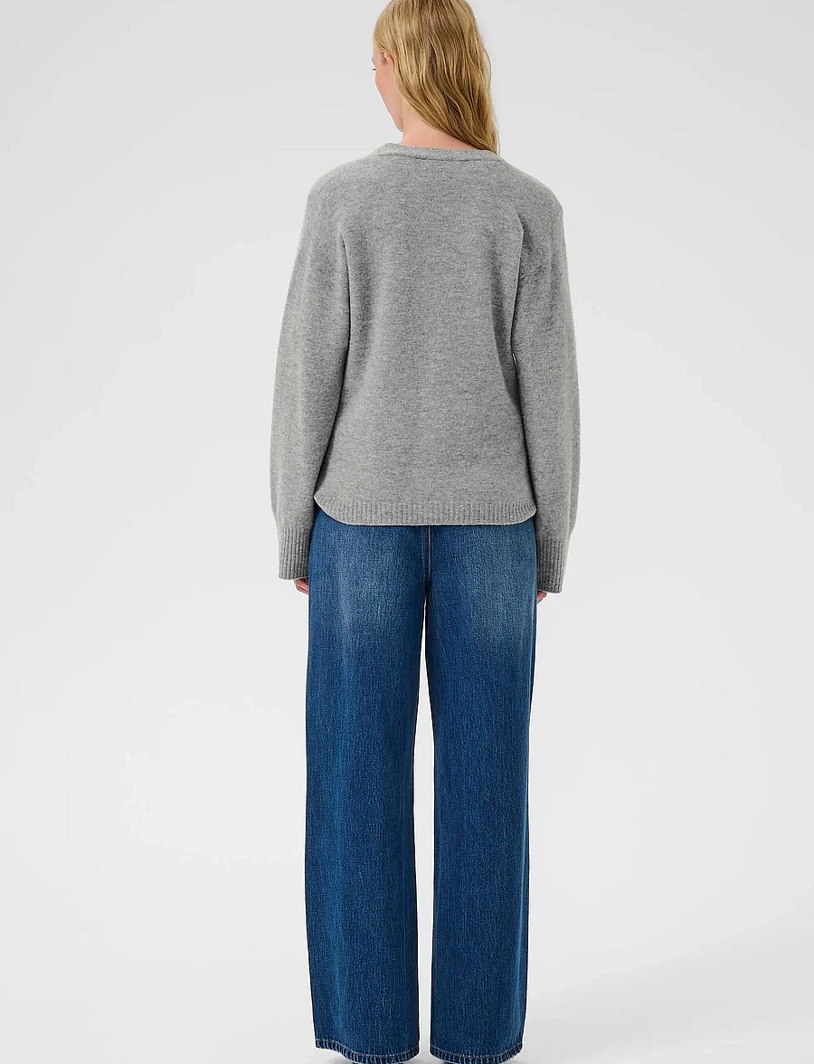 Karen By Simonsen - KBAnemone Cardigan - cardigans - medium grey melange - 4