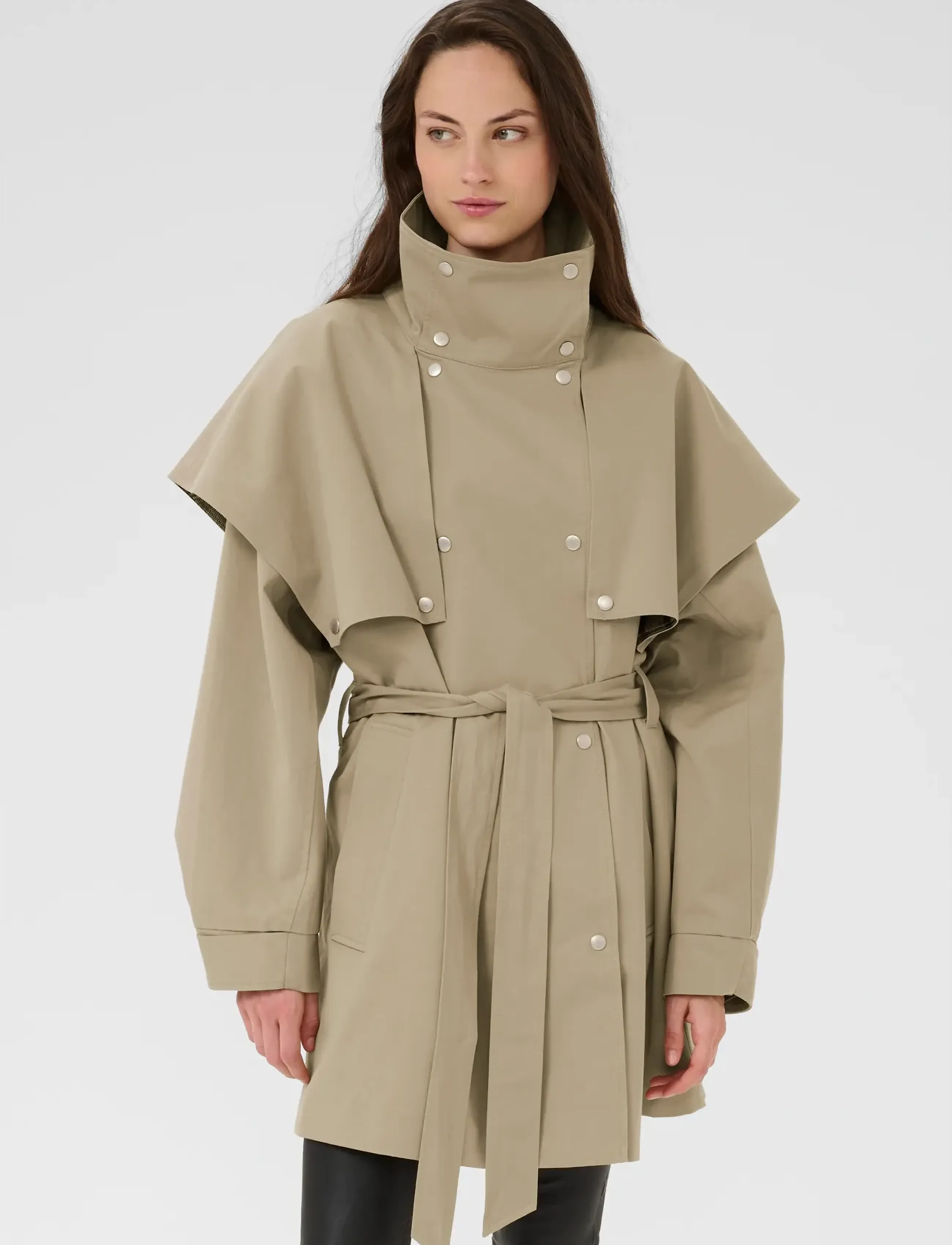 Karen By Simonsen Kbdana Trenchcoat, 44, Beige, Frakker > Trenchcoats, Dame
