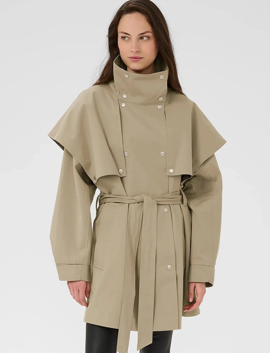 Karen By Simonsen - KBDana Trenchcoat - trench coats - chinchilla - 0