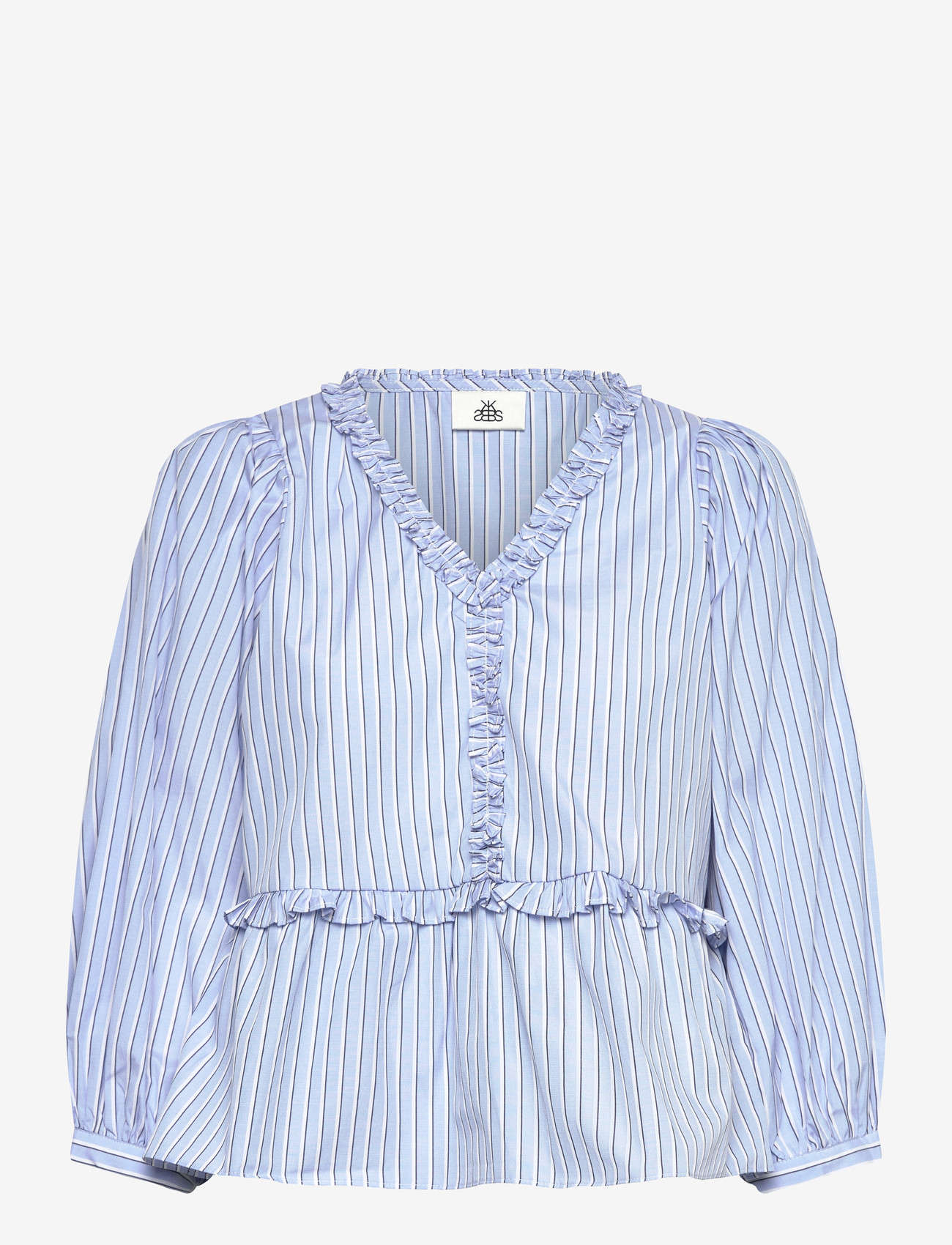 Karen By Simonsen - KBDanielle Blouse - langærmede bluser - subdued blue stripe - 0