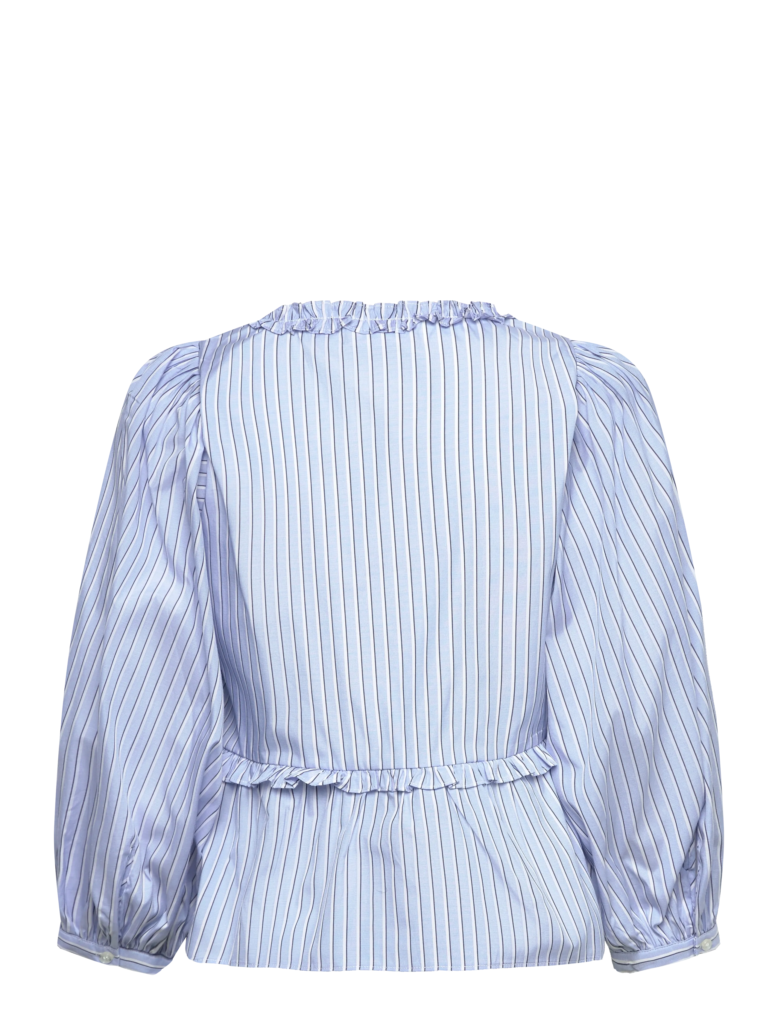 Karen By Simonsen - KBDanielle Blouse - långärmade blusar - subdued blue stripe - 1