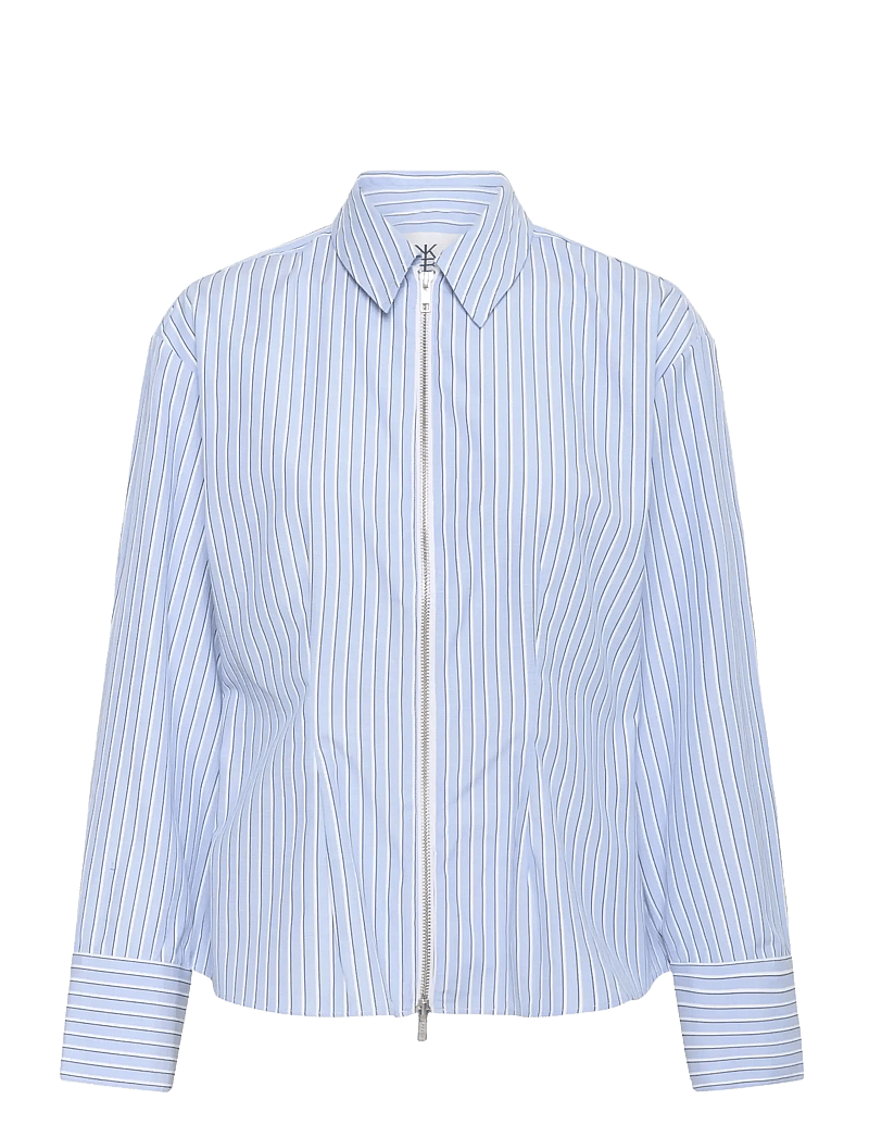 Karen By Simonsen - KBDanielle Shirt - langärmlige hemden - subdued blue stripe - 1
