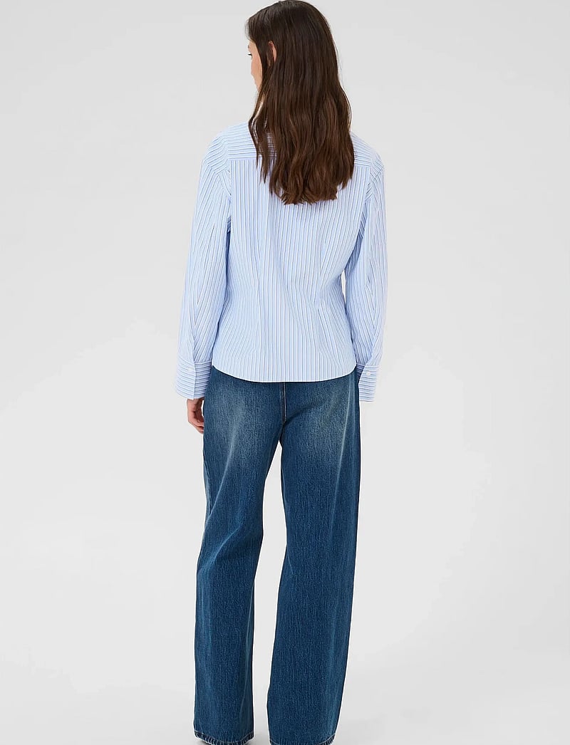 Karen By Simonsen - KBDanielle Shirt - langärmlige hemden - subdued blue stripe - 4