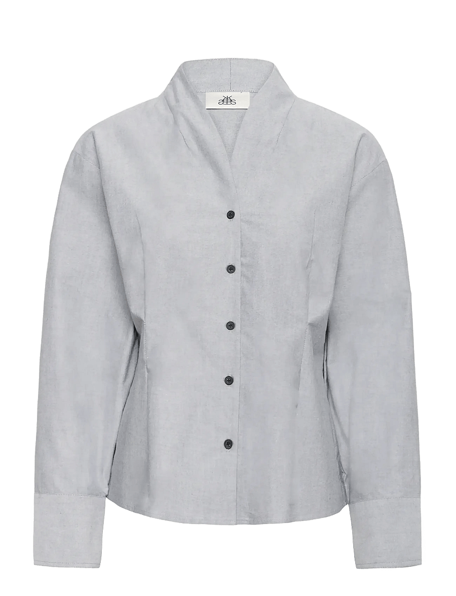 Karen By Simonsen - KBDeborah Blouse - langärmlige hemden - thunderstorm - 1