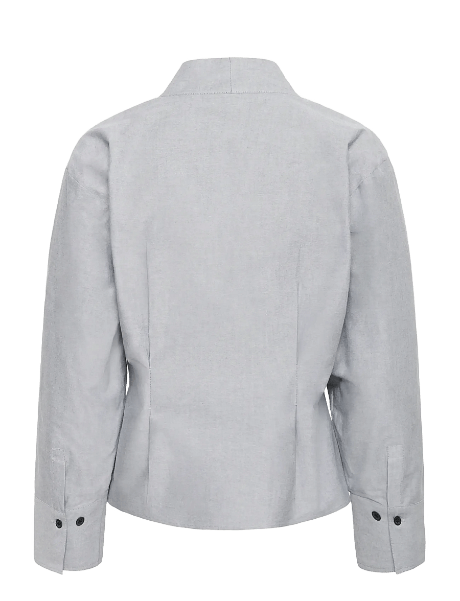 Karen By Simonsen - KBDeborah Blouse - langärmlige hemden - thunderstorm - 2