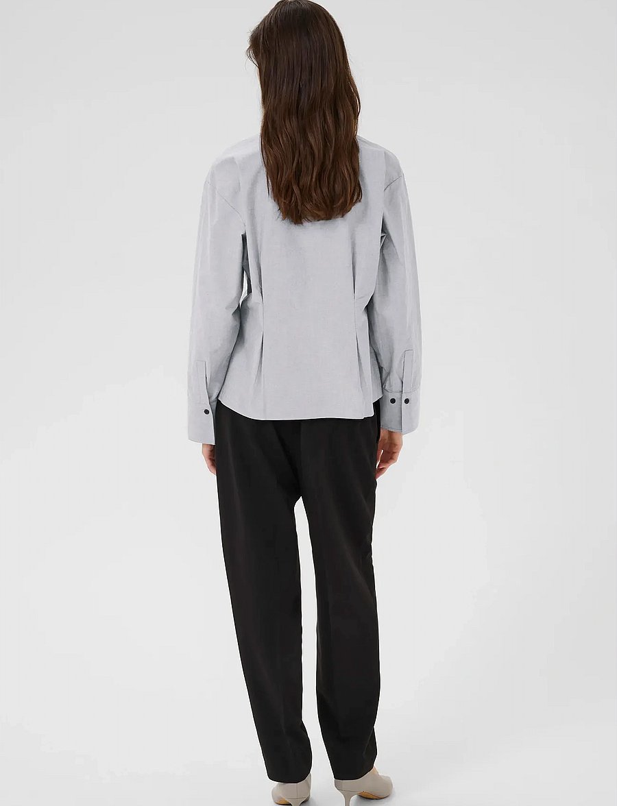 Karen By Simonsen - KBDeborah Blouse - langärmlige hemden - thunderstorm - 4