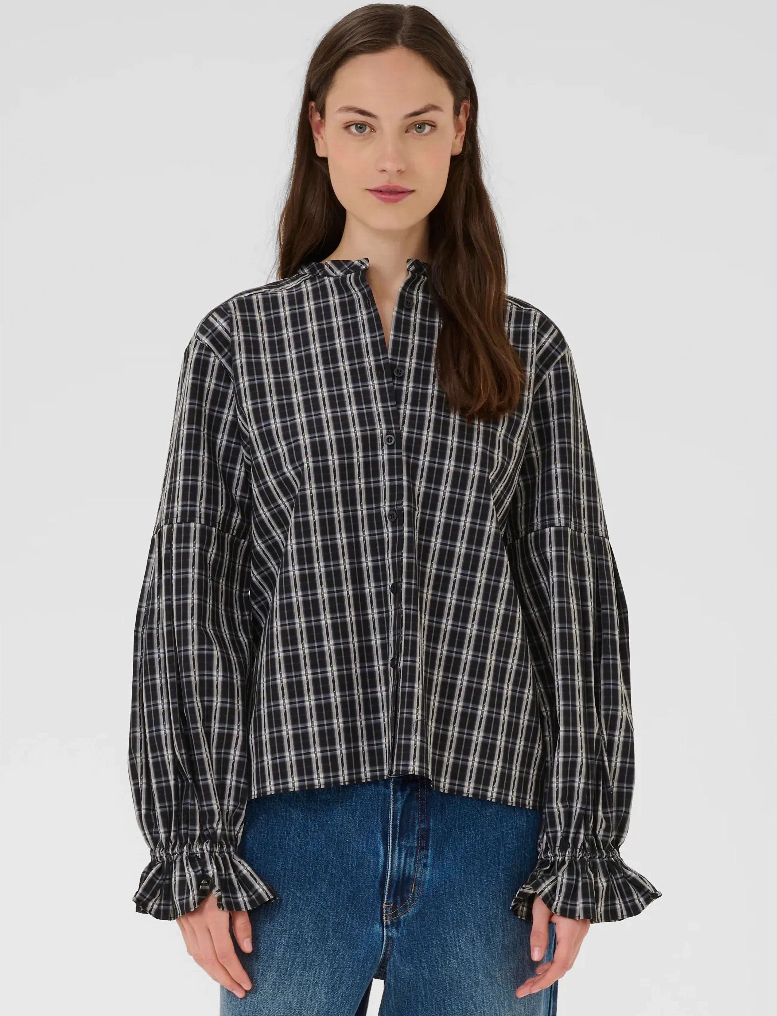 Karen By Simonsen KBDestiny Blouse - Blouses & Shirts - DESTINY CHECK / black