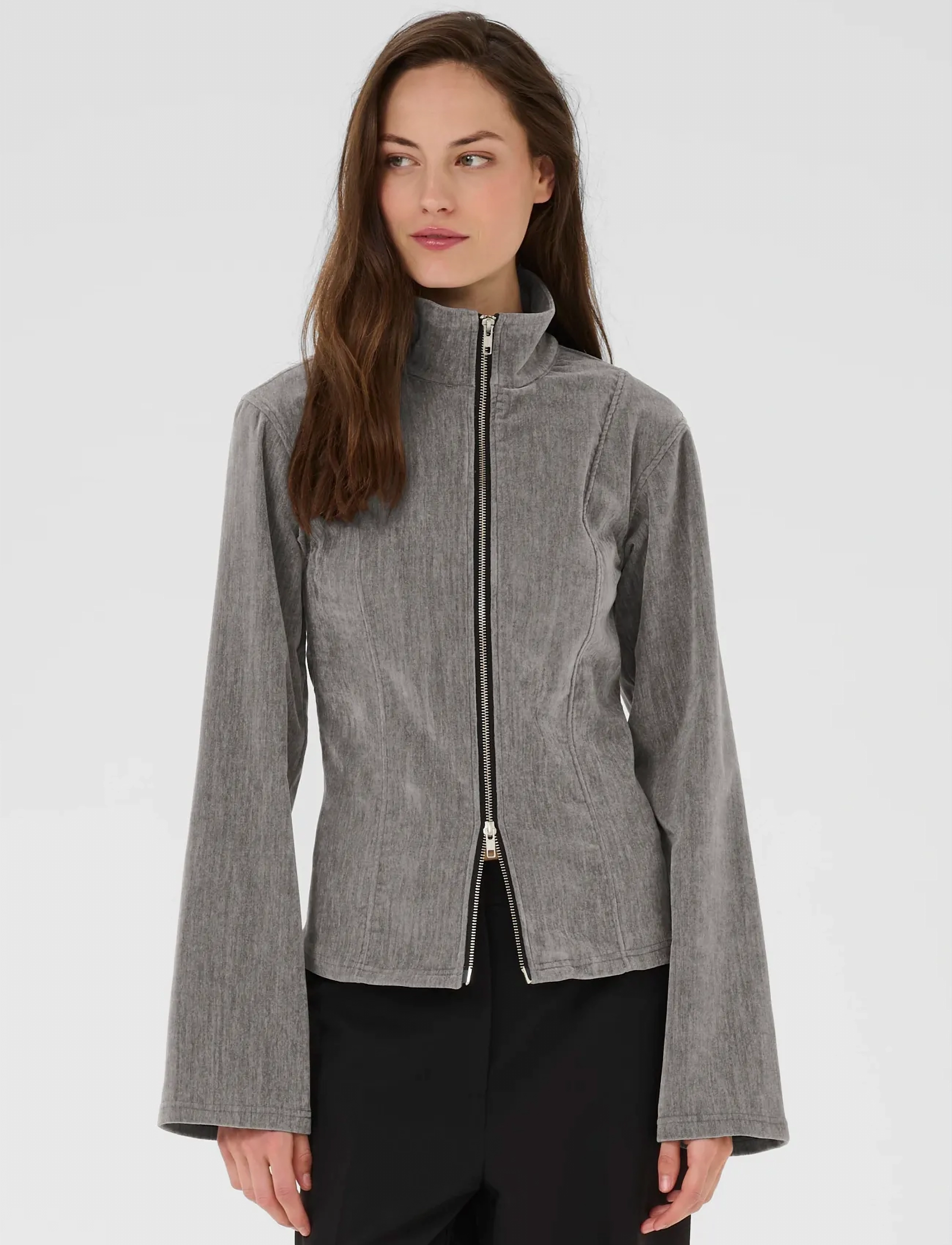 Karen By Simonsen KBDarcy Cardigan - Overshirts - SILVER CLOUD / grey