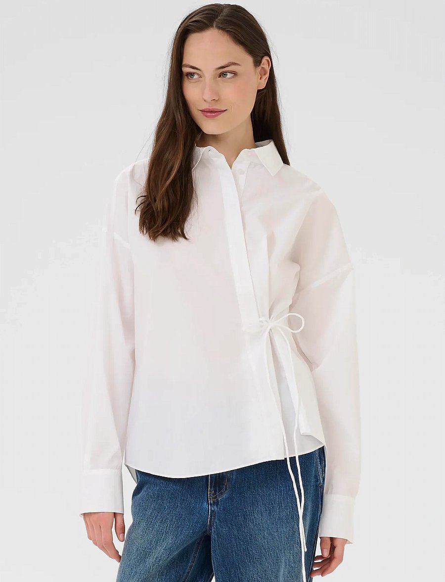 Karen By Simonsen - KBDylan Shirt - langärmlige hemden - bright white - 0
