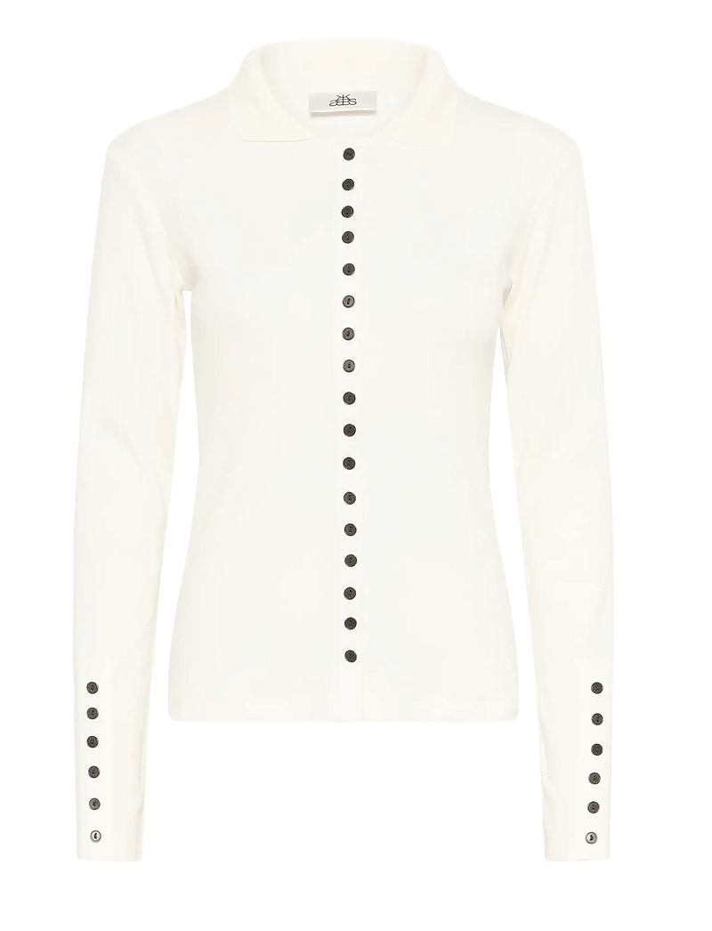 Karen By Simonsen - KBDafne Polo - langærmede skjorter - egret - 1