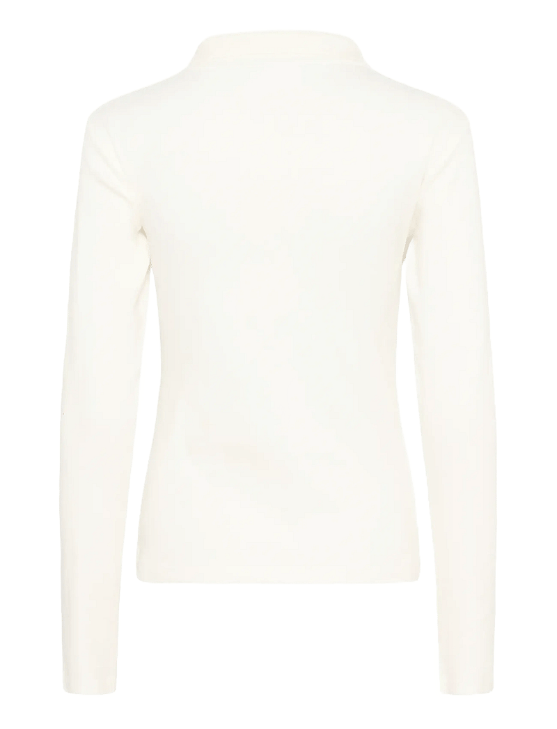 Karen By Simonsen - KBDafne Polo - langærmede skjorter - egret - 2