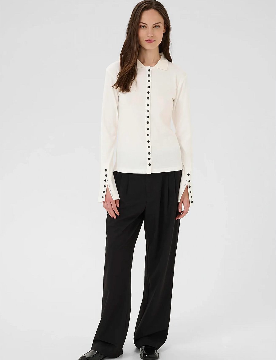 Karen By Simonsen - KBDafne Polo - poloshirts - egret - 3