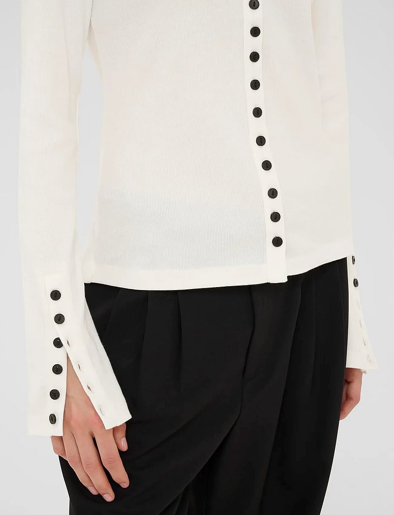 Karen By Simonsen - KBDafne Polo - langærmede skjorter - egret - 5